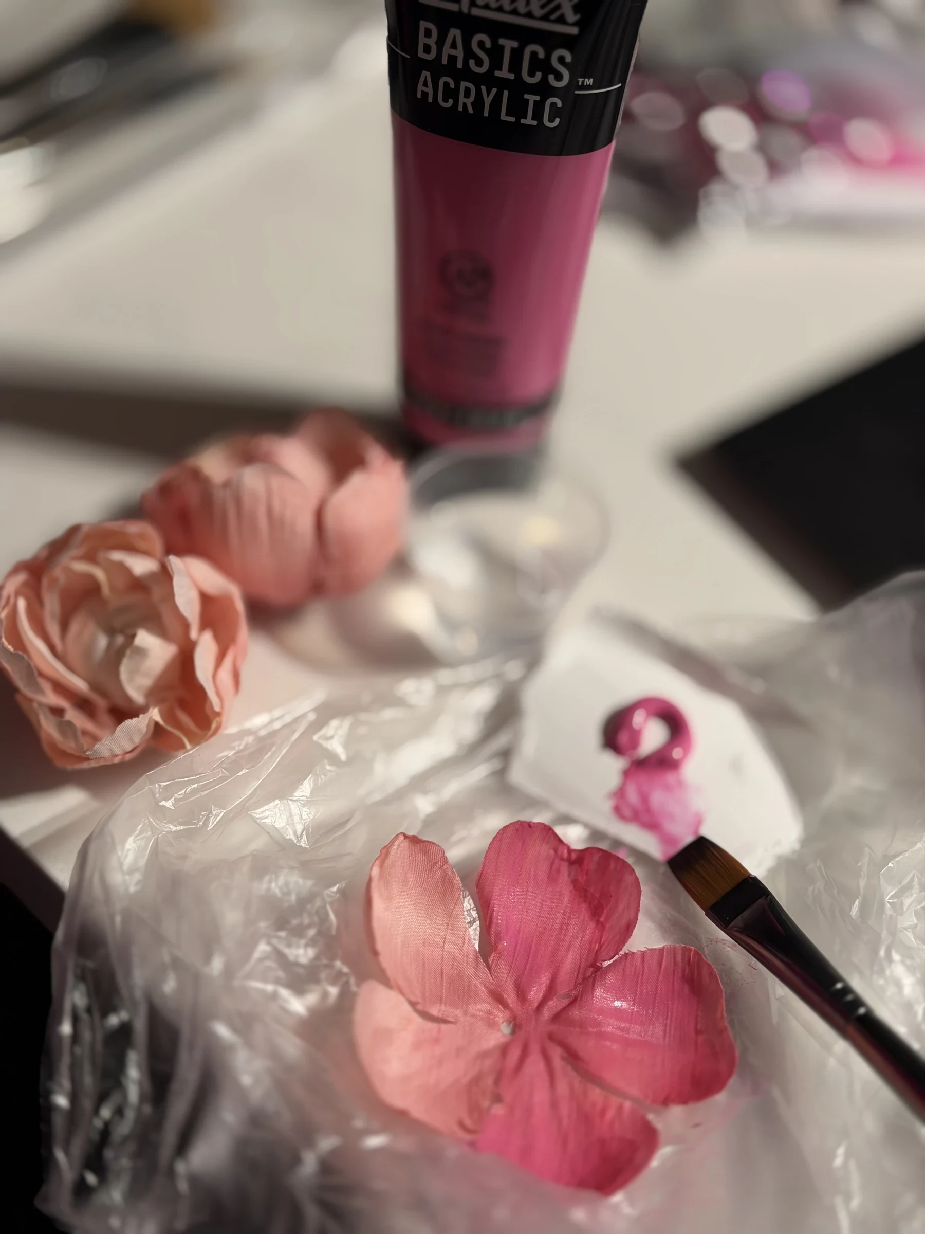 Hand-painted flower petals one