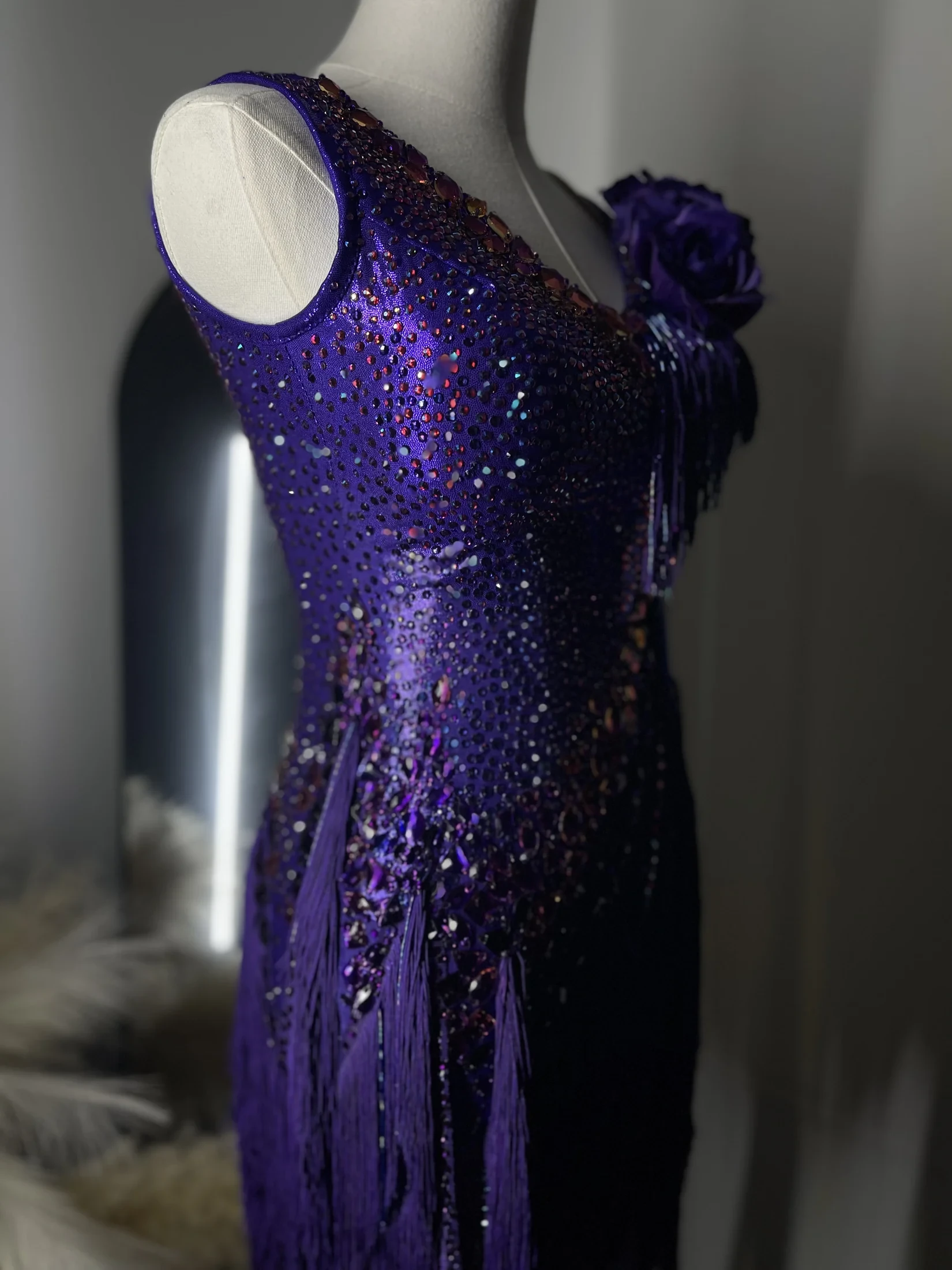 Velocity crystal bodice detail